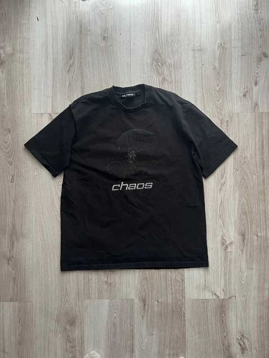 czarna koszulka chaos alien swag unisex boxy gruba goth kosmita S