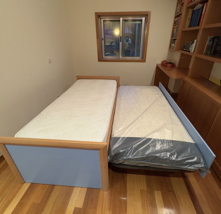Cama individual/dupla com gavetão cama