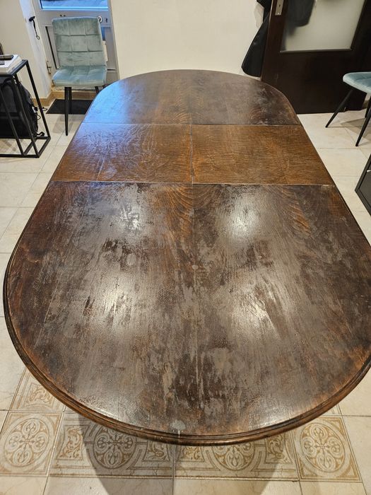 Mesa extensível de madeira