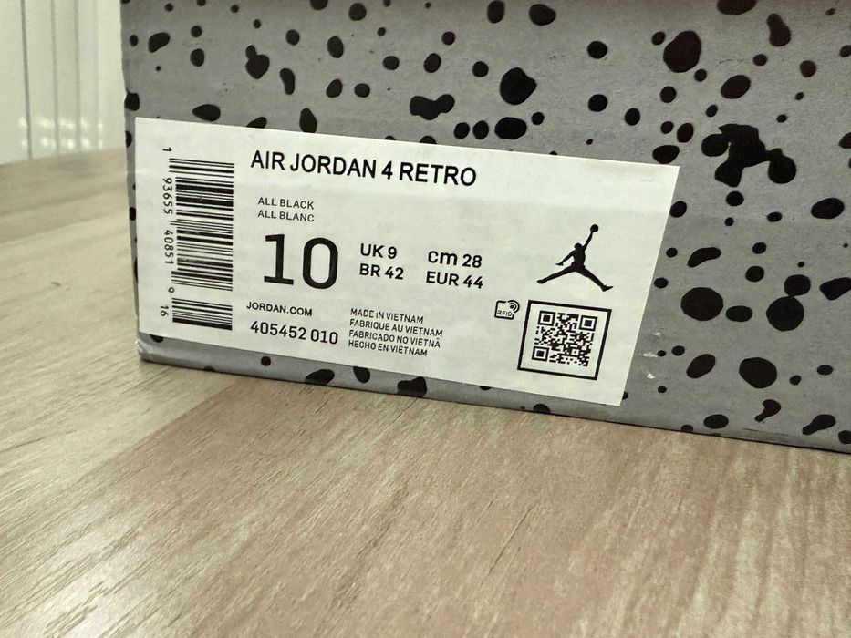Nike Air Jordan 4 Retro – Black Cat – r. 45