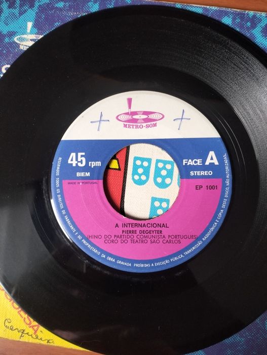 Disco de vinil single A Internaciona/A Portuguesa