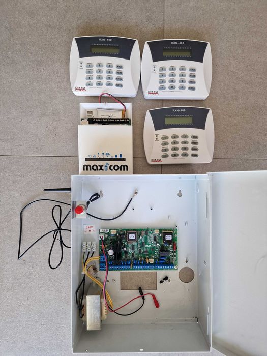 Alarme PIMA RXN-400 Completo + Comunicador GSM – 3 Teclados