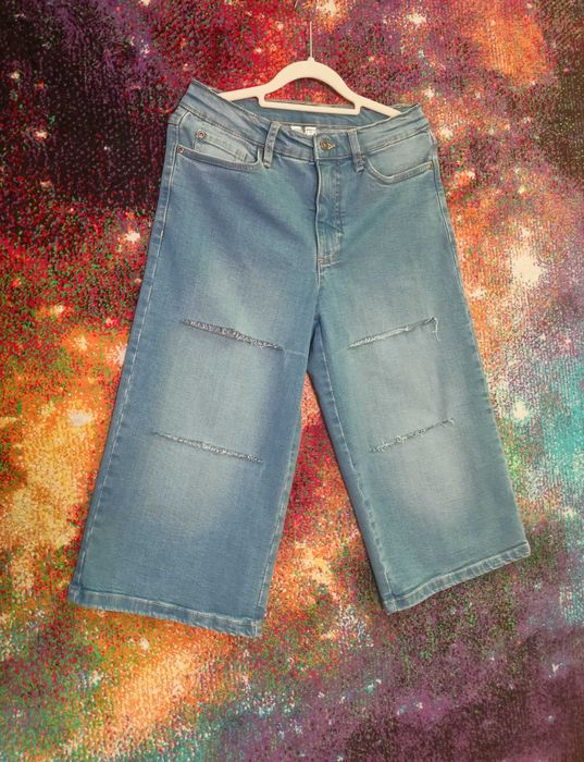 Dżinsowe bermudy wysoki stan 38/40