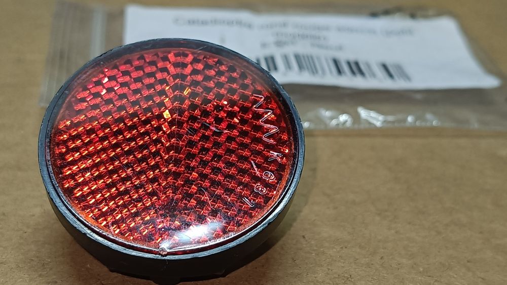 Odblask rowerowy tył okrągły 1 sztuka czerwony