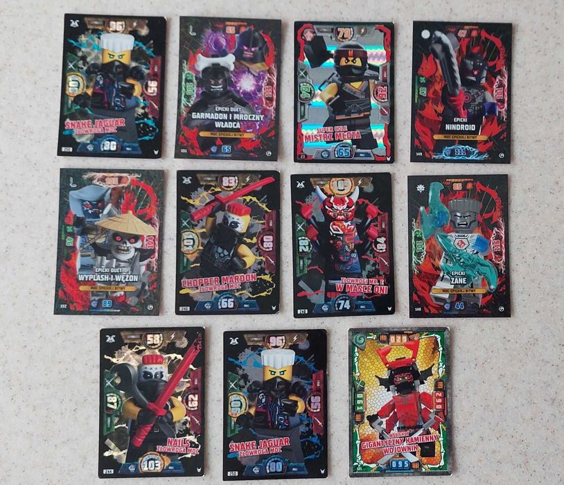 Karty Ninjago Czarne (Błyszczące) 11 szt.