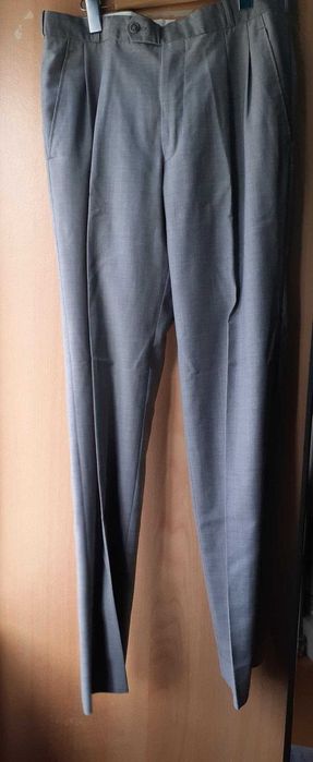 Fato homem 3 peças cinzento claro casaco blazer colete calças M