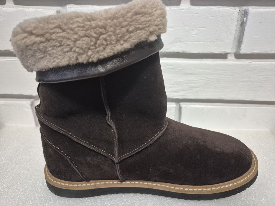 Сапоги угги женские зимние замшевые