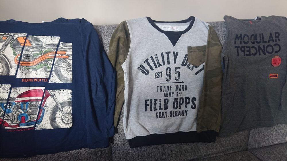 Bluza, long sleevy chłopięce - 3 sztuki rozm.134