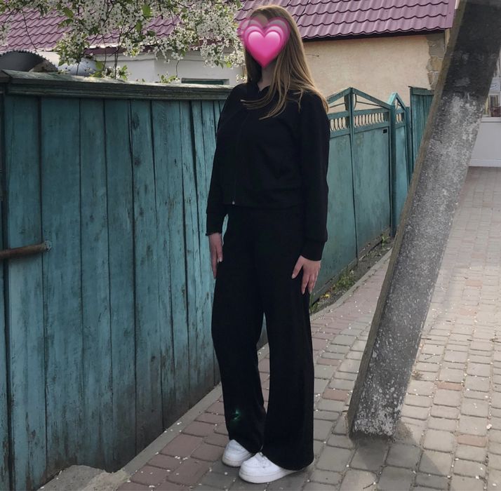 Штани широкі в рубчик, палаццо
