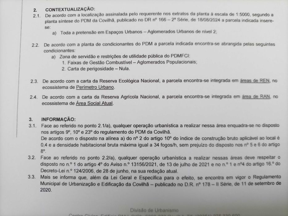 Terreno urbanizável na Rua da Barroca do Bicho - Peso, Covilhã