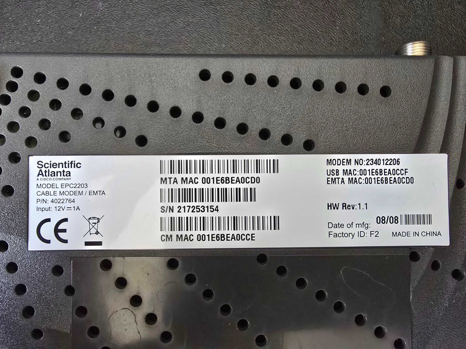 Modem Scientific Atlanta EPC2203