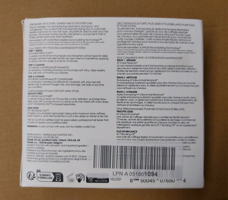 Olaplex Strong Start Hair Kit zestaw kosmetyki do włosów No.3 4 5 6 7