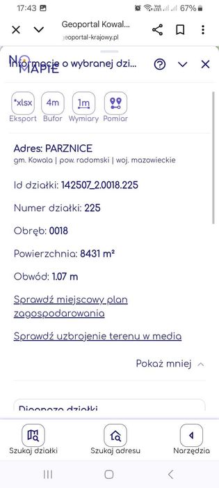 Działka budowlana 8431 m2