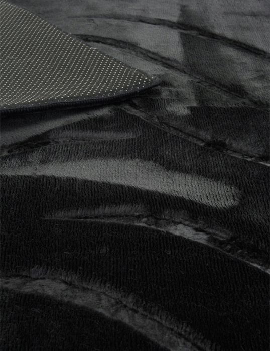 Nowy czarny dywan glamour do pokoju 80x150 cm