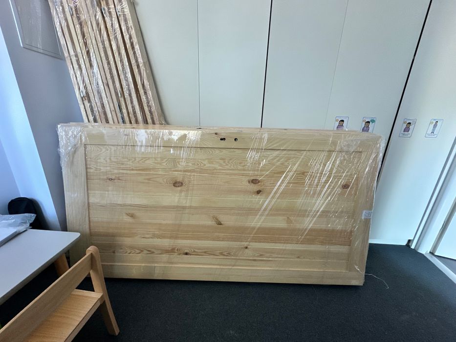Drzwi drewniane 100 cm +  futryna - sosnowe