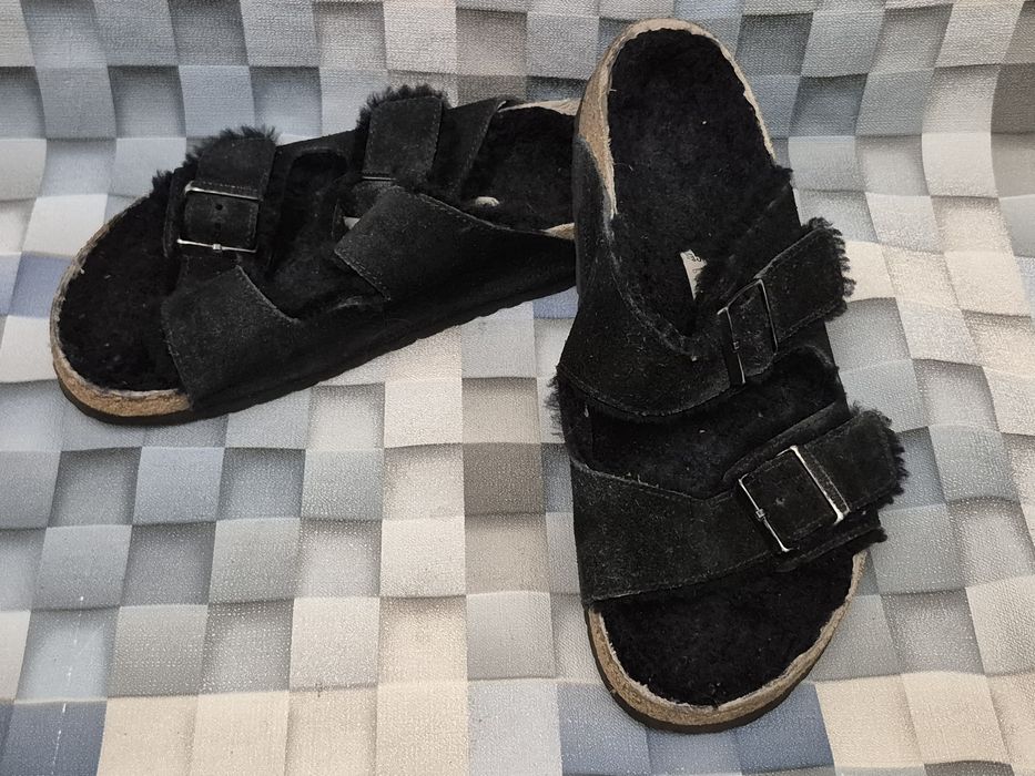Оригінальні тапки Birkenstock Arizona Suede Shearling Black 45(29)