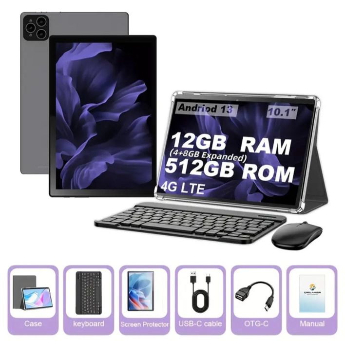 Планшет-ноутбук Crelander 10,1" |12+ 512GB | Dual SIM | Гарантія
