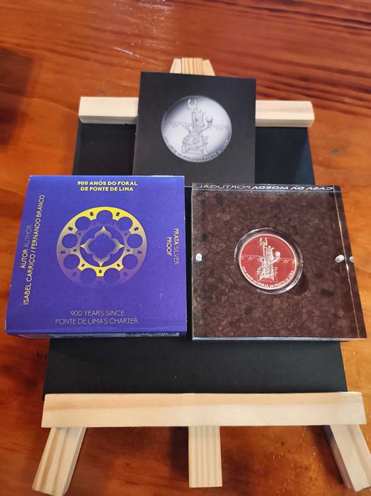 Moeda 7,5€ prata Proof foral ponte lima