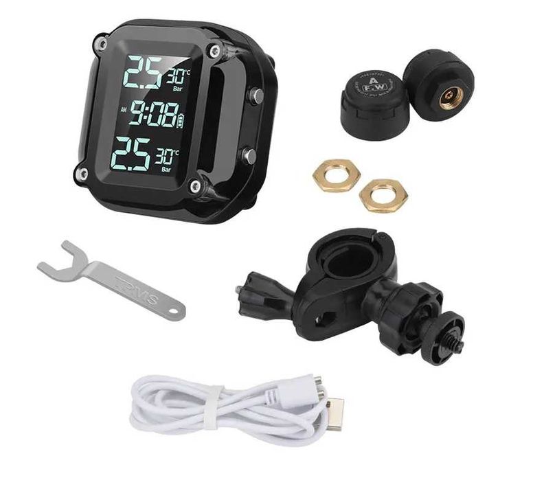 Система контролю тиску в шинах мото. Датчик давления колес TPMS мото