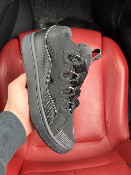 (ОПЛАТА ПІСЛЯ ОГЛЯДУ)Lanvin Curb Sneakers Black Менш Дуті