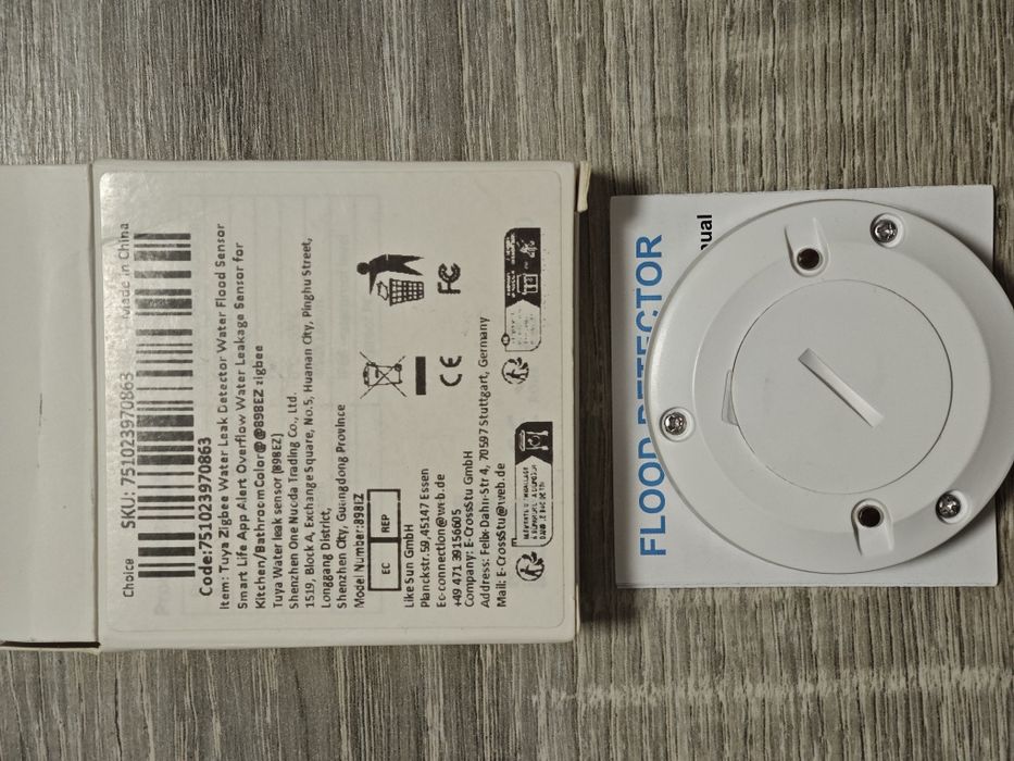 Датчик протікання води Tuya Zigbee