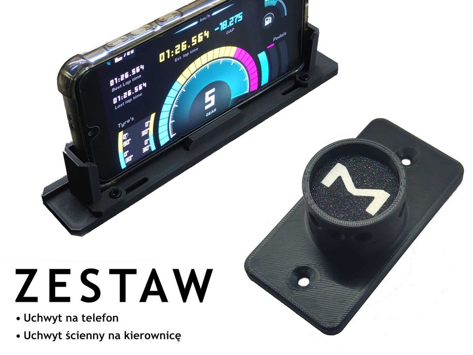 Moza R3 R5 R9 R12 | Uchwyt dla telefonu + Uchwyt ścienny na kierownicę