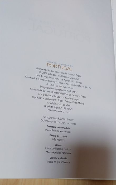 Livro Lugares a visitar em Portugal