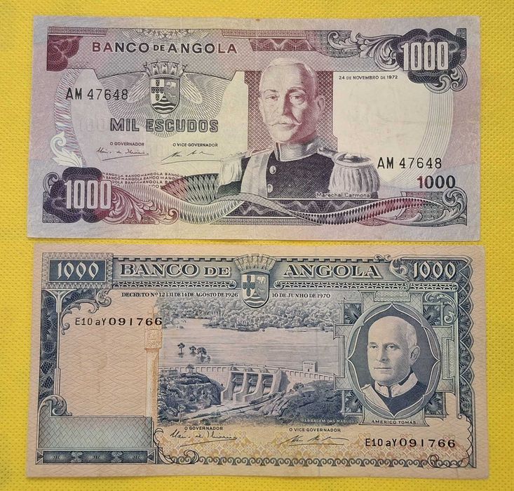 Angola - 2 notas de 1000 escudos