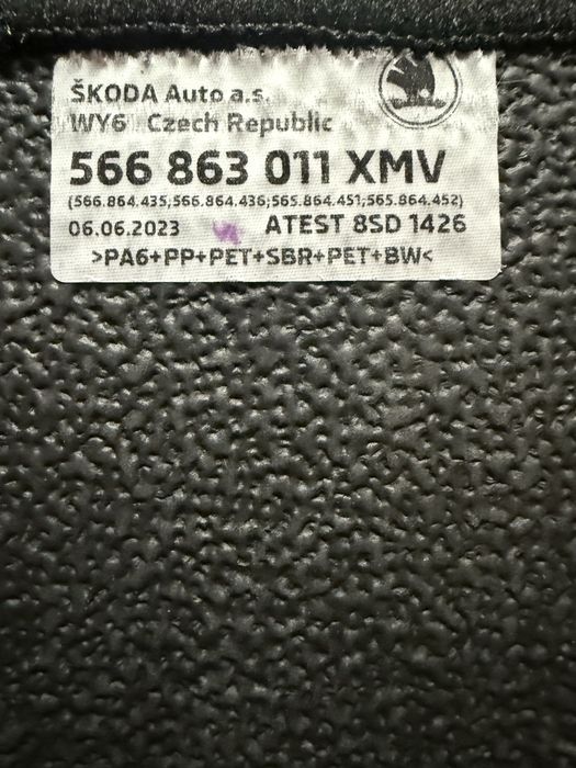 Dywaniki tekstylne Skoda Kodiaq
