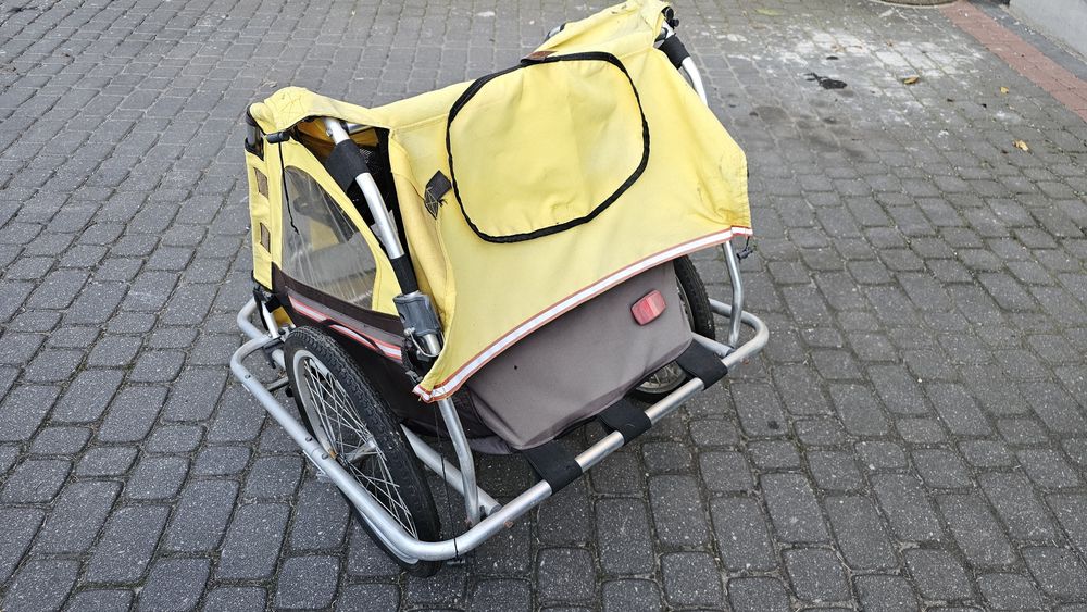 Przyczepka Dla Dzieci pod Rower 2osobowa Aluminium