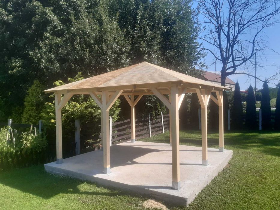 ALTANA z drewna 4x4m Solidna SŁUP 12x12 cm Altany LUBUSKIE Realne Ceny