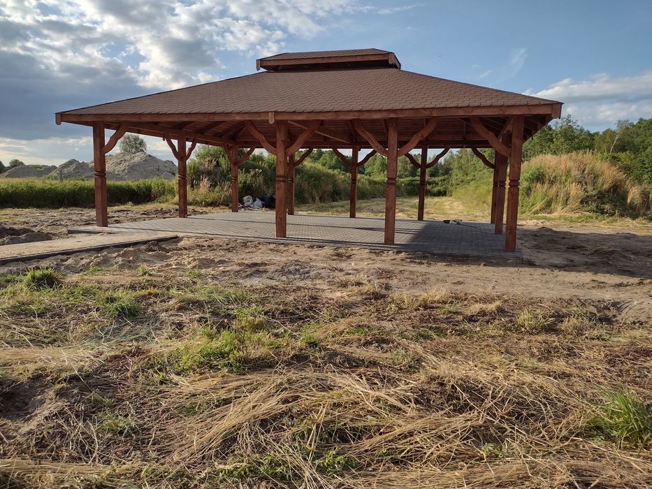 Wiatą ogniskowa garażowa 6 x 8 m