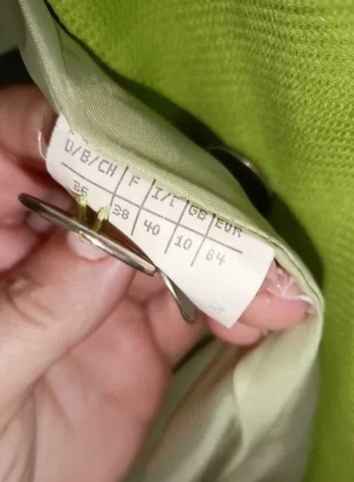 Zielona marynarka  jednorzędowa żakiet damski M-L