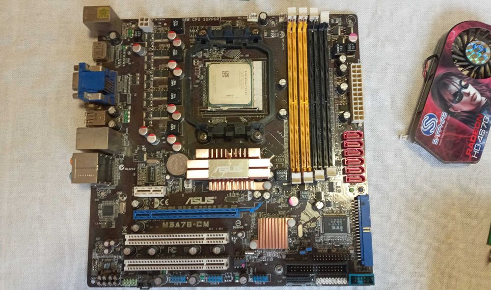 ПК ASUS M3A78 DDR2 Athlon Блок Питания DVD-ROM GT8600 Запчасти