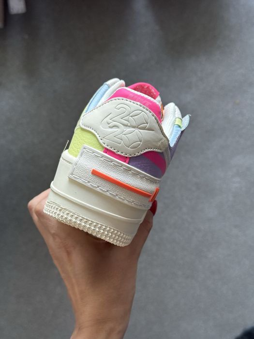 Нові кросівки Nike Air Force 1 Shadow Pale Ivory натуральна шкіра ТОП якість! РОЗПРОДАЖ складу взуття! Розміри 36,37,38,39