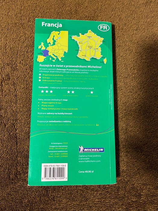 Francja zielony przewodnik Michelin