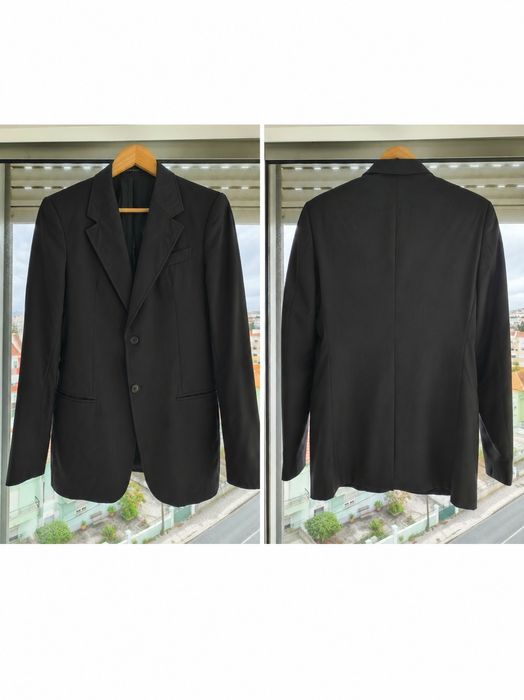 Blazer Homem Emporio Armani Preto 100% Lã Virgem Made in Italy
