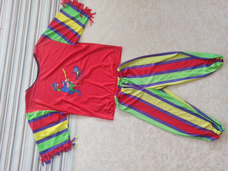 Карнавальний маскарадний новорічний костюм клоун S-M