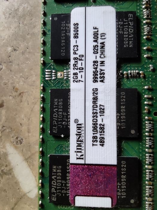 Kingston DDR3 RAM Memory64170300255619124