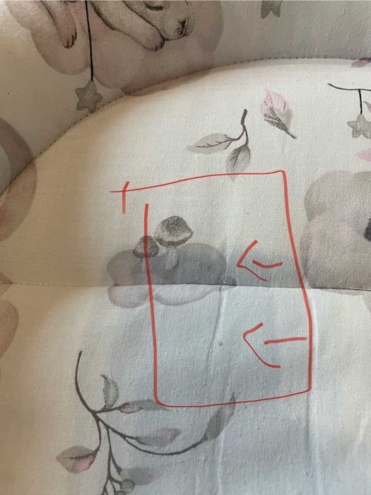 duży  dwustronny kokon niemowlęcy - brudny róż