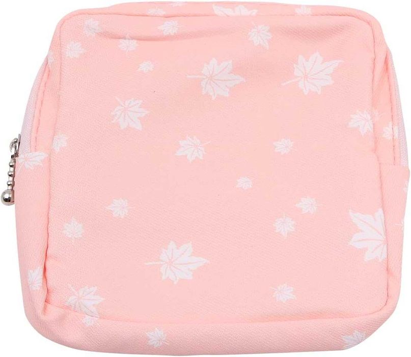 Mini kosmetyczka 13 x 13 cm różowa saszetka menstruacyjna podpaski
