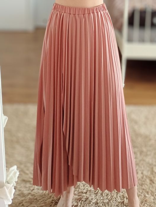 Elegancka maxi spódnica plisowana długa S