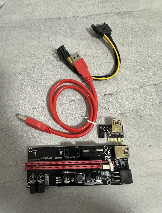 Rizer райзер bitcoin Crypto currency mining, разъем на 6 пин