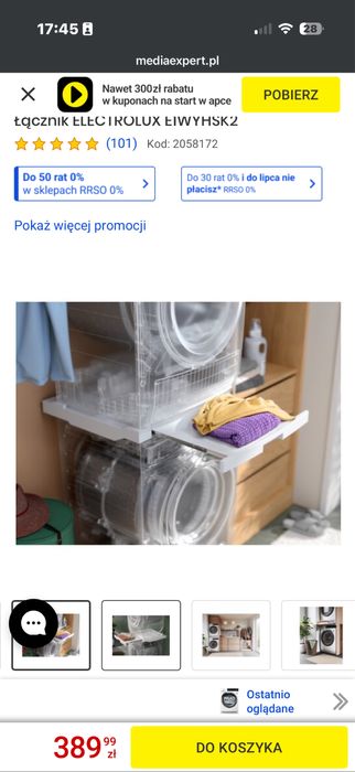 Łącznik suszarki electrolux