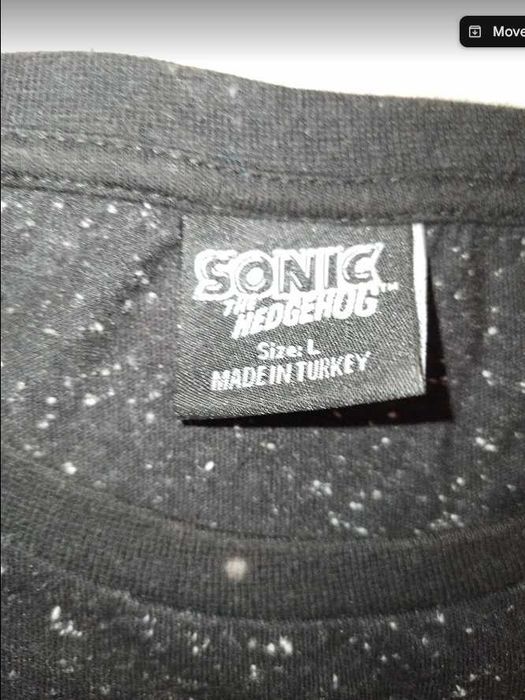 T Shirt Sonic the hedgehog Preta