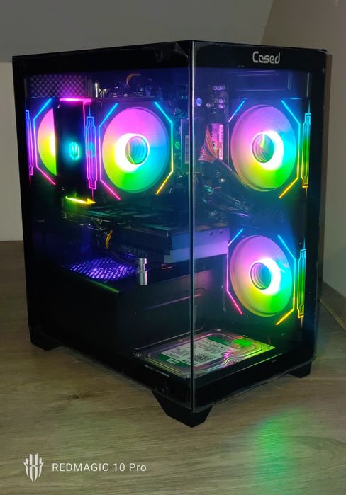 Komputer do gier Ryzen 5 7500F RTX4060Ti DDR5 16GB SSD 1TB + HDD 1TB 500W ARGB