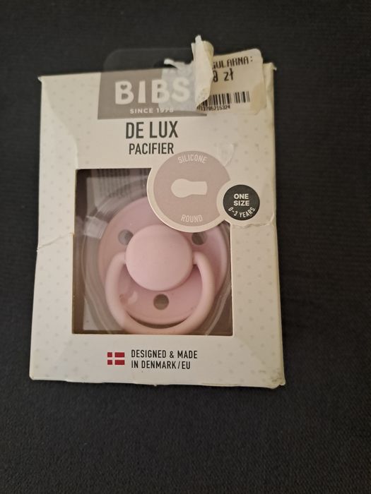 Smoczek Bibs de lux różowy 0-3 lata silikonowy Blossom