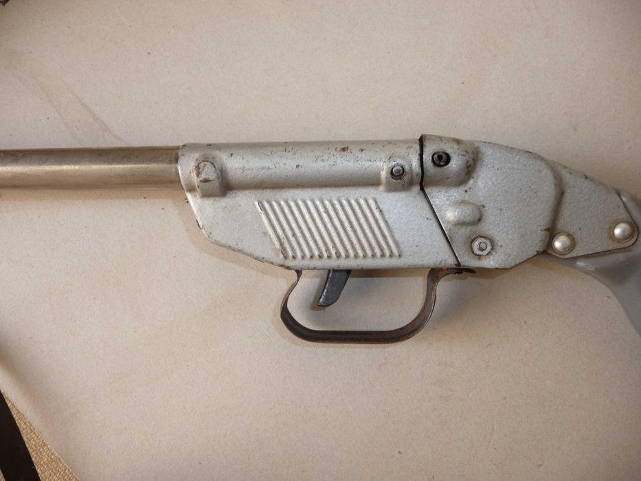 Игрушечное ружье двухстволка детское пробковое СССР