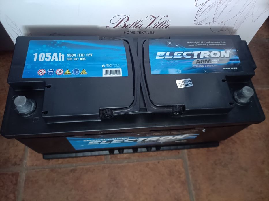 Акумулятор стартовий AGM Start Stop Eleсtron 105Аг 12в 950А батарея автомобільна АГМ 105 ач 105 Ah