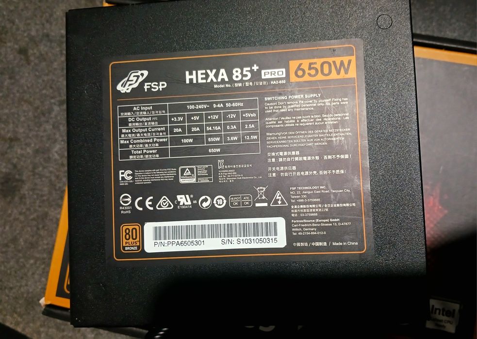 Блок живлення FSP HEXA 85+ Pro 650W (HA2-650)